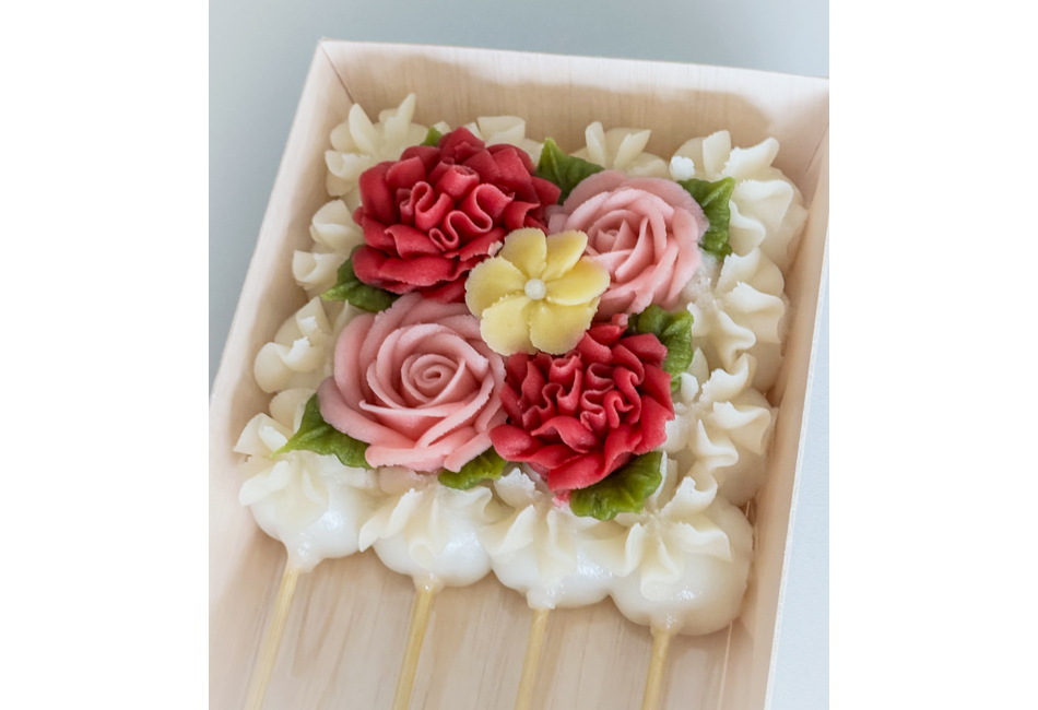 まるで本物！バラの花束のように美しい和三盆だんごセット | お