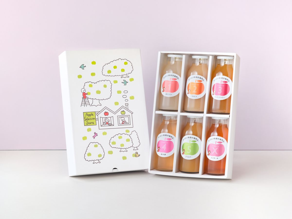 飲み比べが楽しいりんごジュース6本セット（すっぱい林檎の専門店