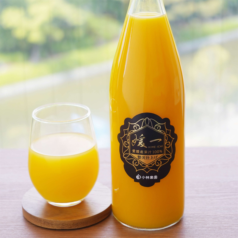 媛一 大瓶1本・小瓶4本セット(温州みかん720ml 媛一まどんな・つぶ入り