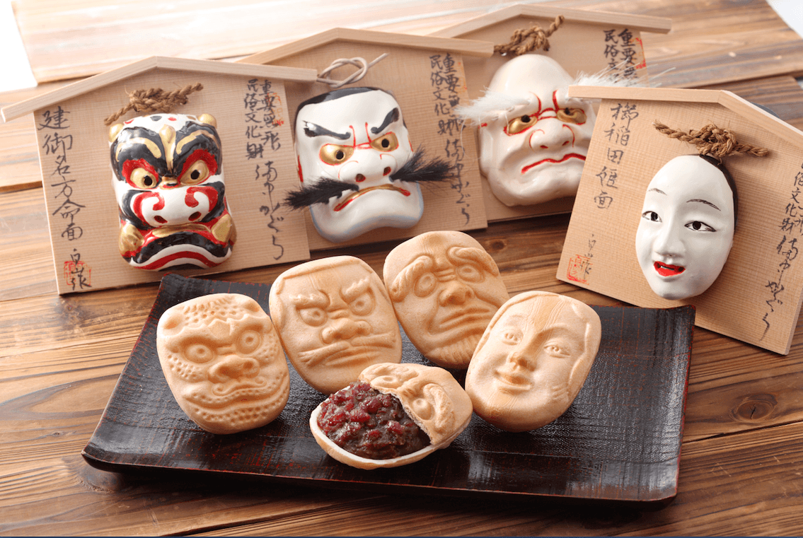 備中神楽面最中 10個入り（三宅製菓本店）｜おとりよせネット