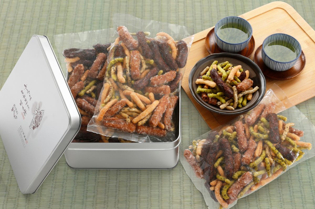 ミックスかりんとう缶1000g（隠れ河原 旭のかりん糖）｜おとりよせネット