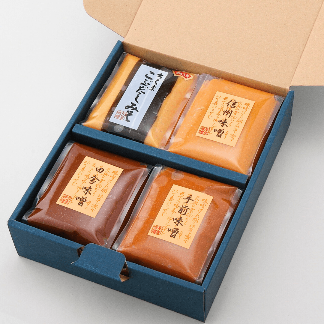 お手軽パック伝統の味噌詰合せ[お試しセットB]（ちくま味噌